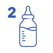 Contains bottle with 2 teats